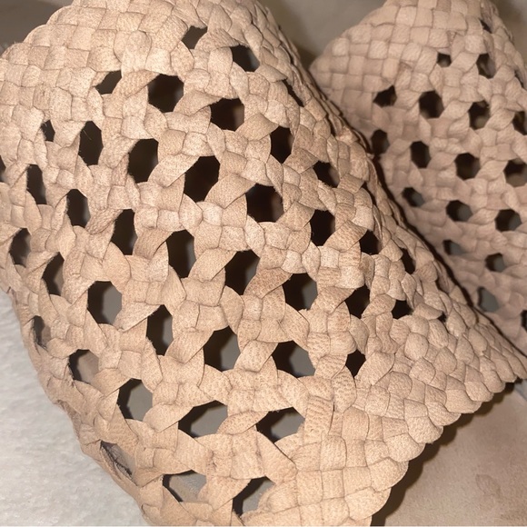 Eileen Fisher Aloe Woven Leather Slide On Mules - Picture 6 of 11